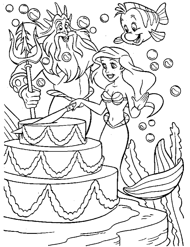 Little Mermaid Coloring Page  Coloring Book