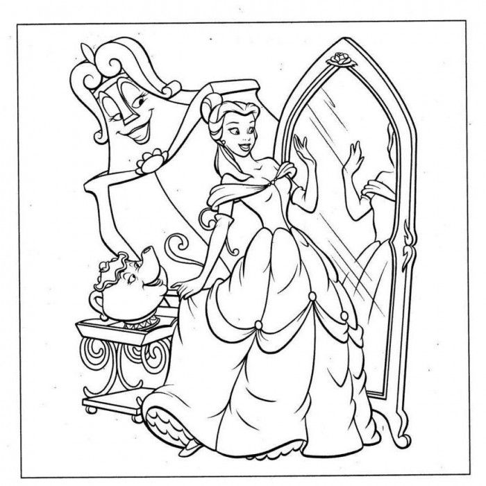 Free Disney Princess Belle Coloring Pages, Download Free Disney ...