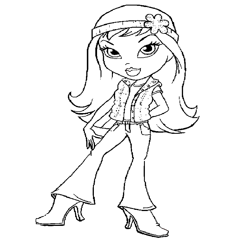 Lovely Bratz Coloring Pages Free Printable 