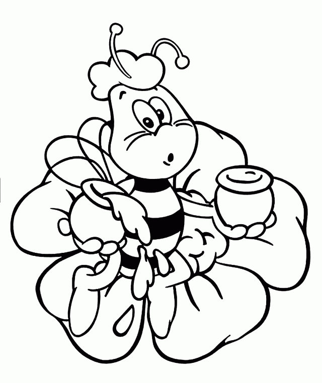 honey coloring pages