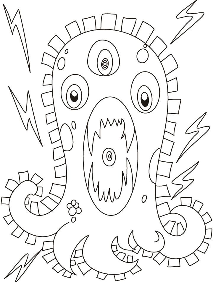 Monster Coloring Sheets