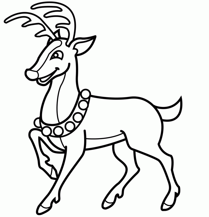 Free Christmas Reindeer Coloring Pages Download Free Christmas 