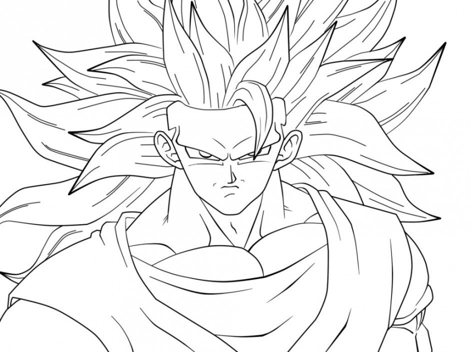 goku super saiyan 3 coloring pages to print