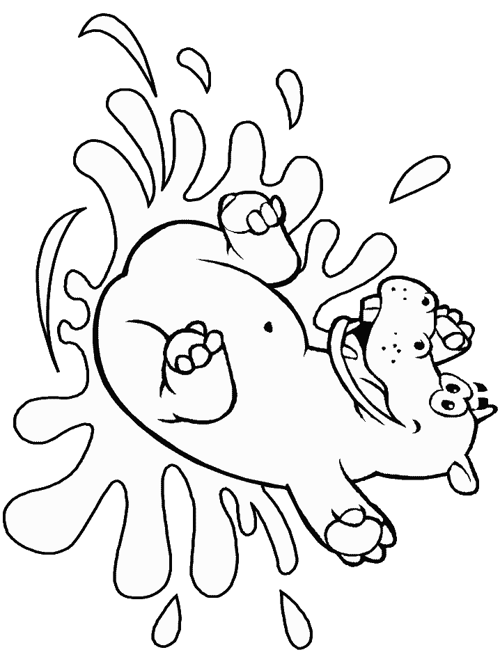 Hippos Coloring Pages