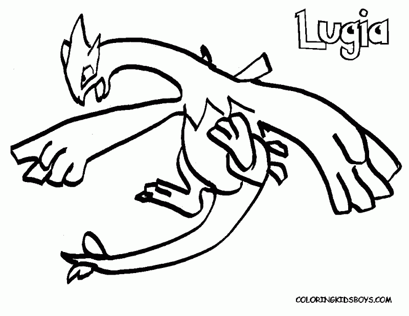 Legendary lugia pokemon coloring pages