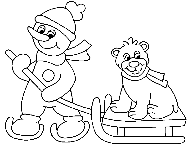 coloring pages for kids winter sports - Clip Art Library