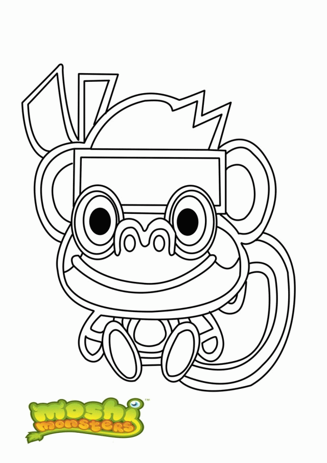 Moshi Monster Coloring Pages Of Moshlings