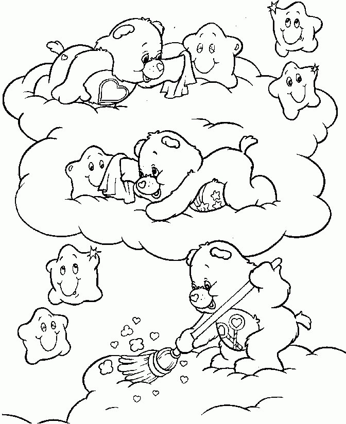 Care Bears Coloring Kids Book - Care Bear Coloring Pages 