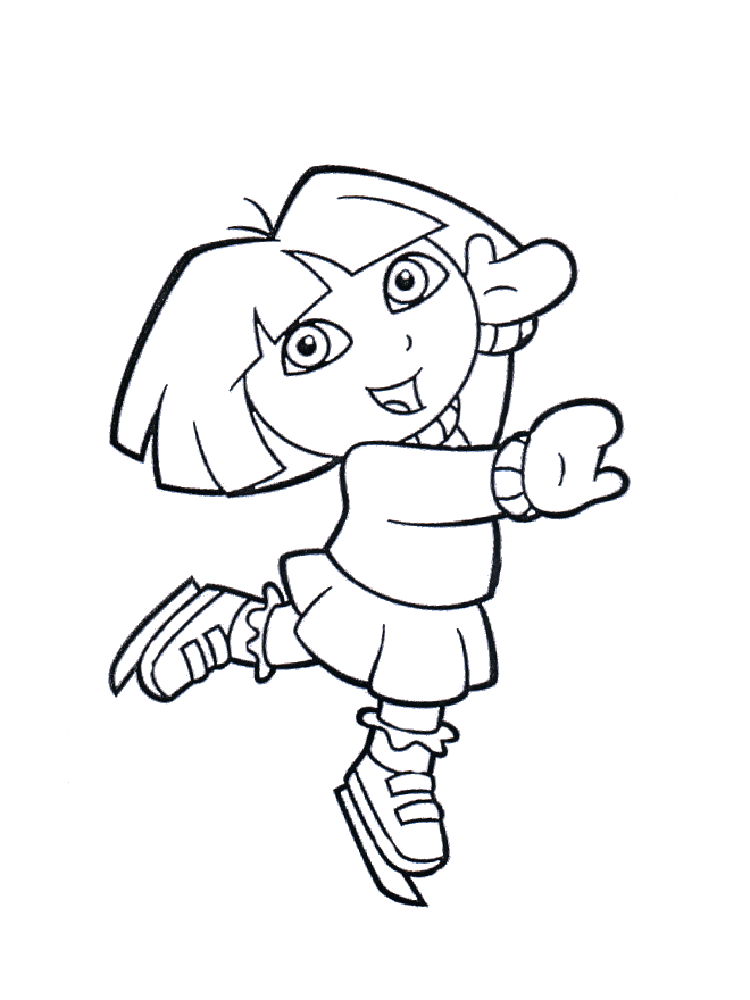 Dora Snow Princess Coloring Pages