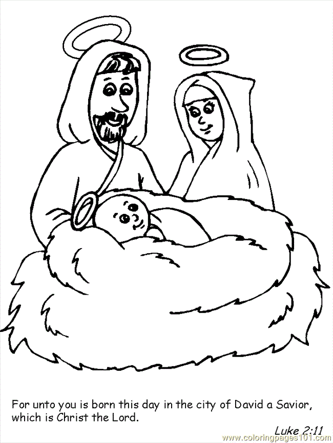 Baby Jesus Manger Coloring Page Images  Pictures 