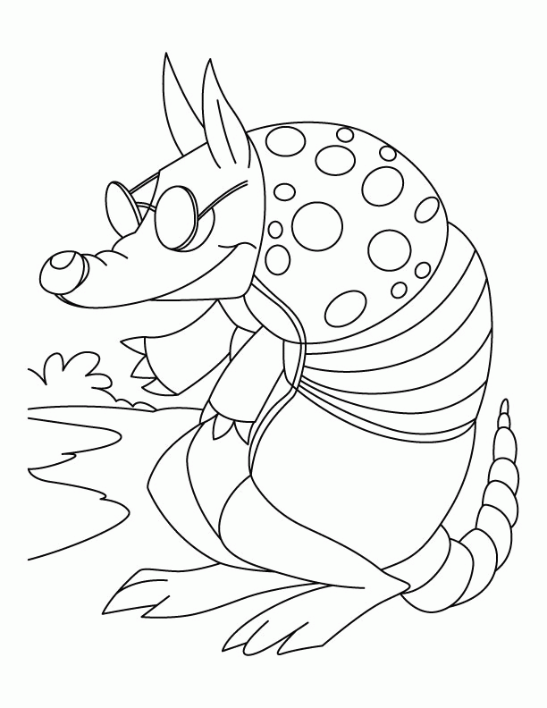 Armadillo feeling cold coloring pages | Download Free Armadillo