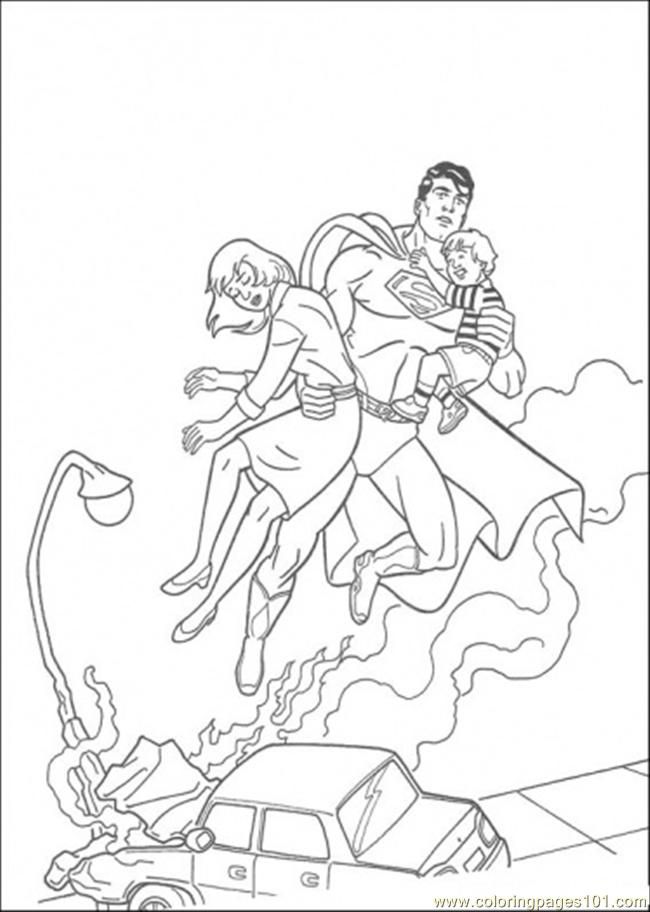 Superman Coloring Page | Cartoon Coloring Pages