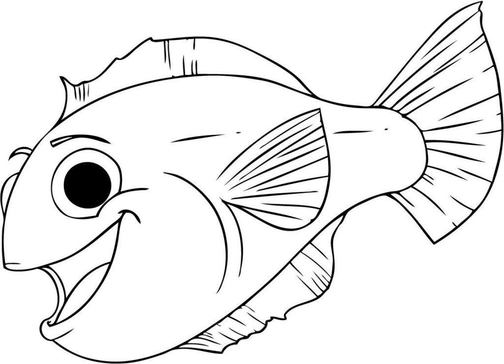 Printing Rainbow Fish Coloring Pages Preschoolers 