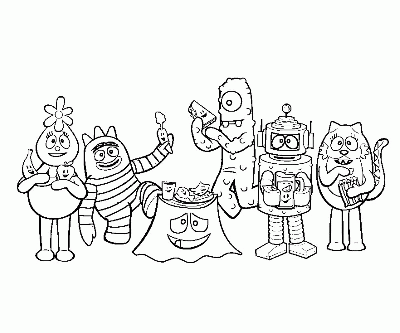Green Yo Gabba Gabba Coloring Pages Coloring Pages