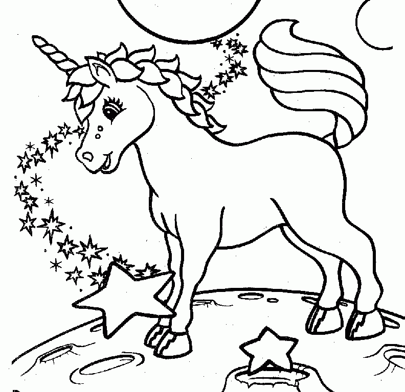 lisa frank unicorn coloring pages