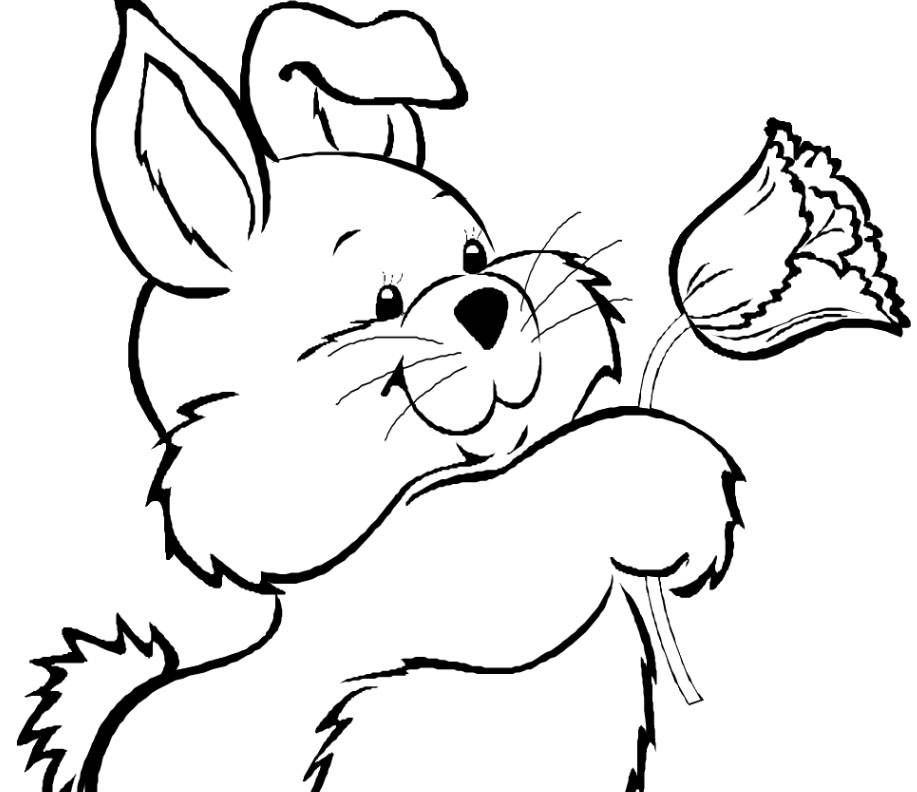 Cute Easter Bunny Coloring 