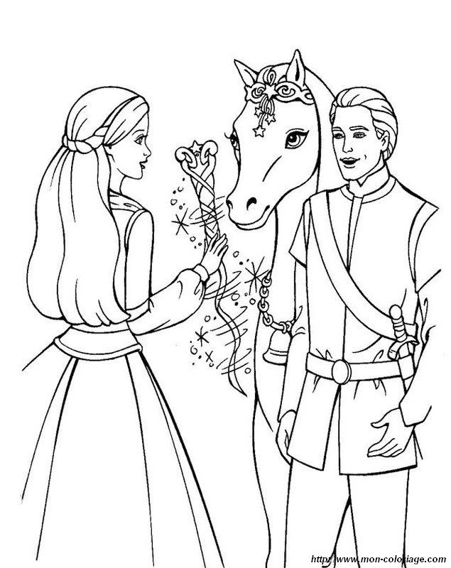 barbie and Ken Colouring Pages