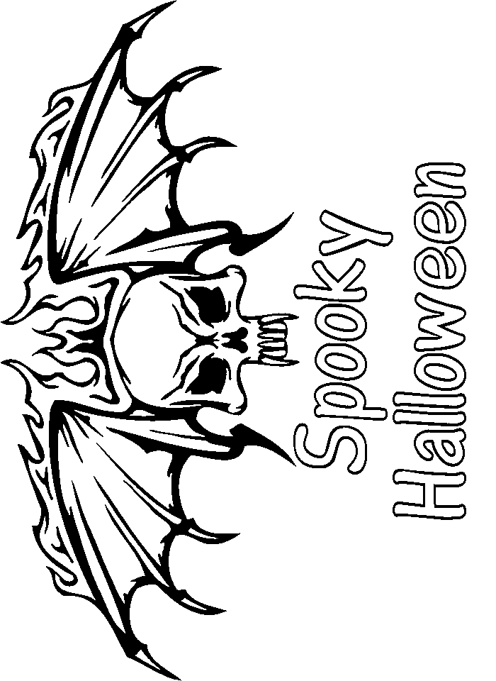 halloween skull coloring pages to print