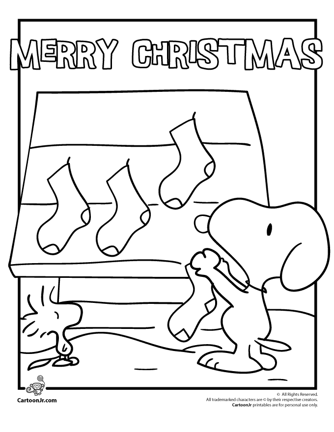 Snoopy Coloring Pages ChristmasColoring Pages