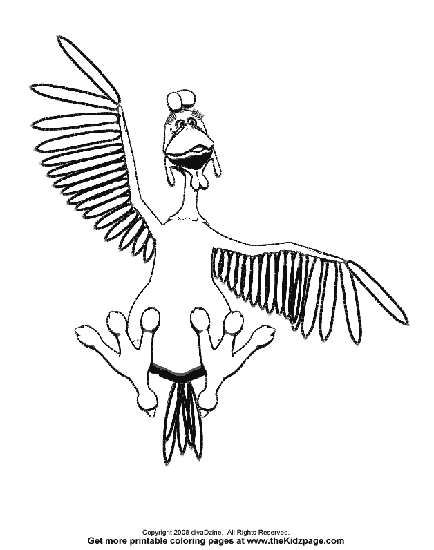 Toon Rooster Free| Coloring Pages for Kids - Printable Colouring Sheets