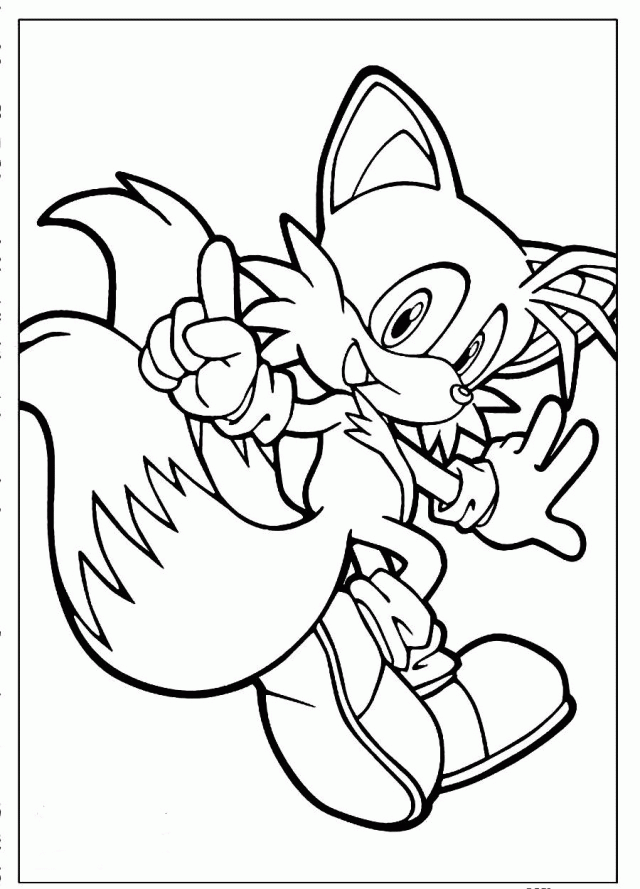 Coloring page - Miles Tails