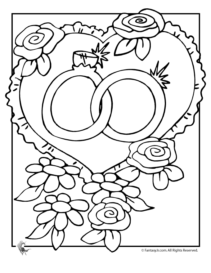 engagement Colouring Pages