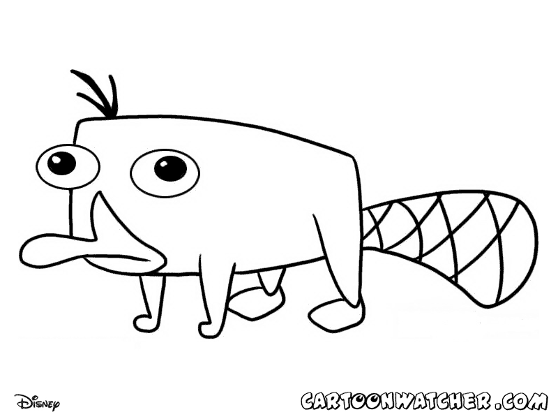 Phineas And Ferb Perry The Platypus Coloring Pages