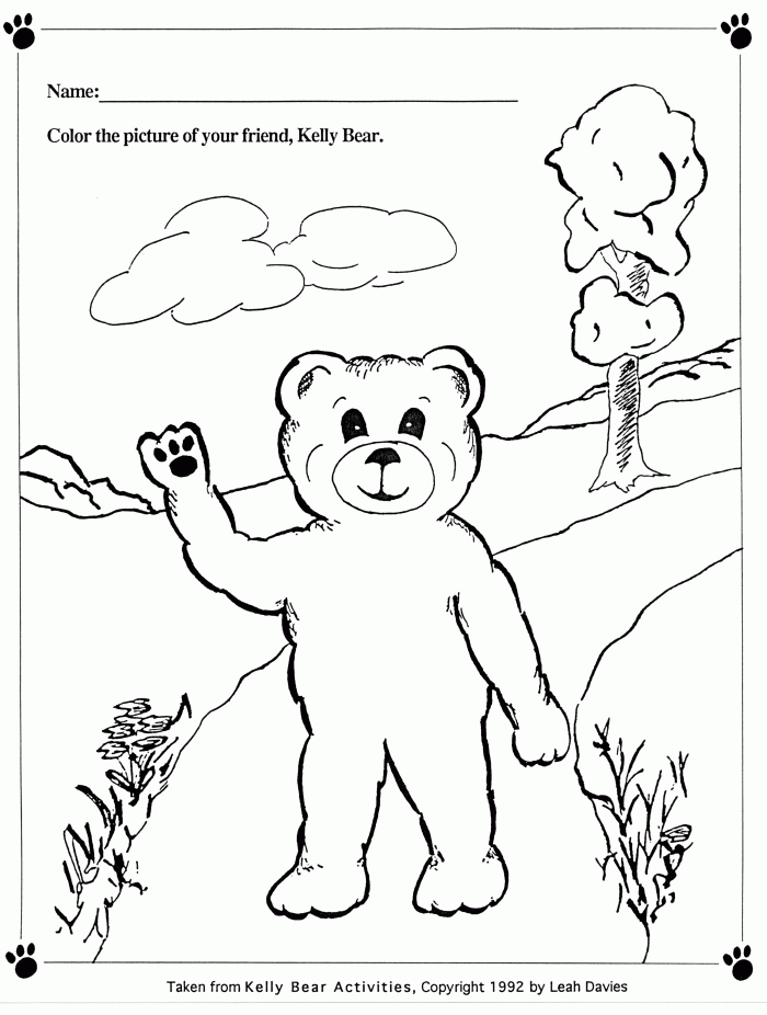 the bear Colouring Pages