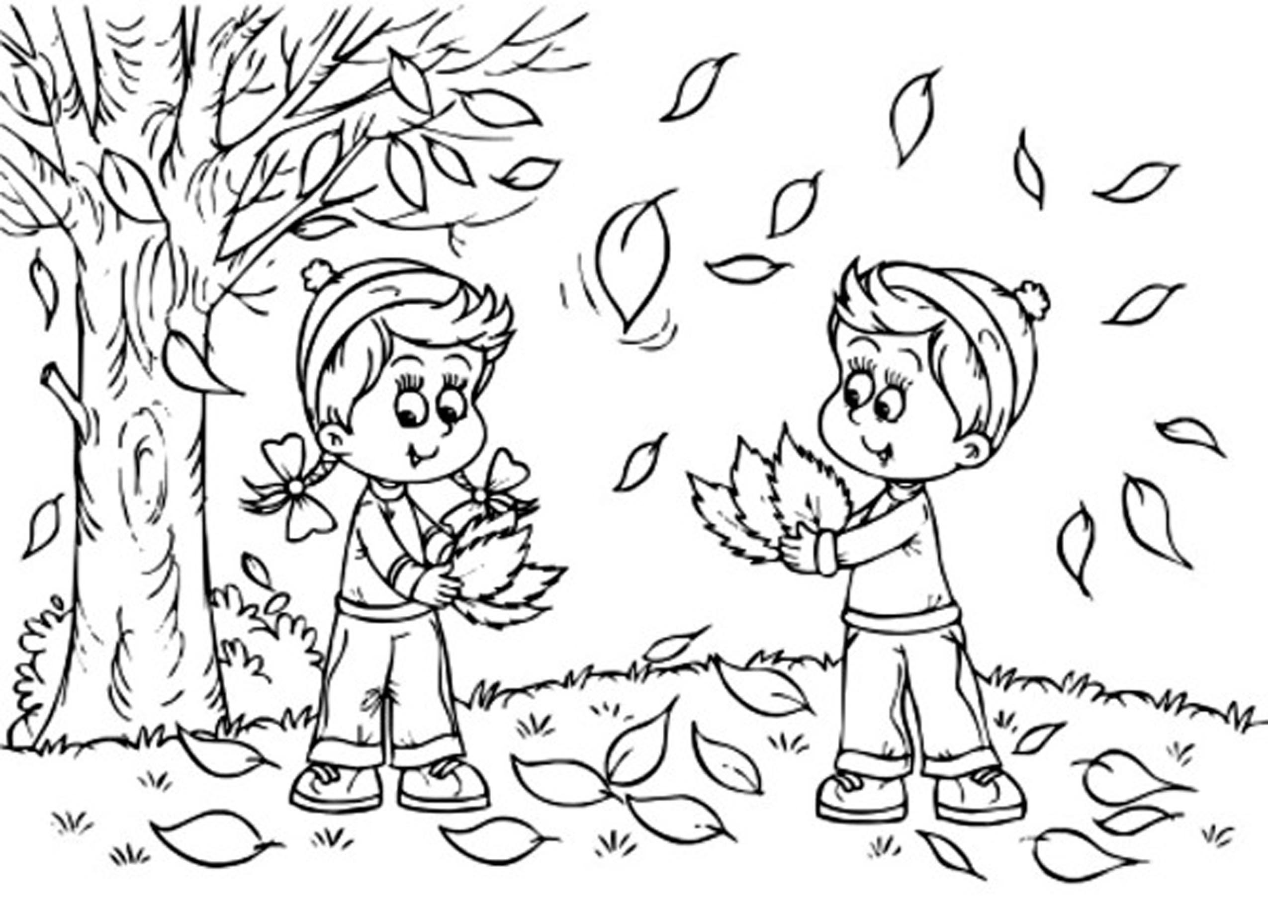 Free Fall Coloring Pages Printable
