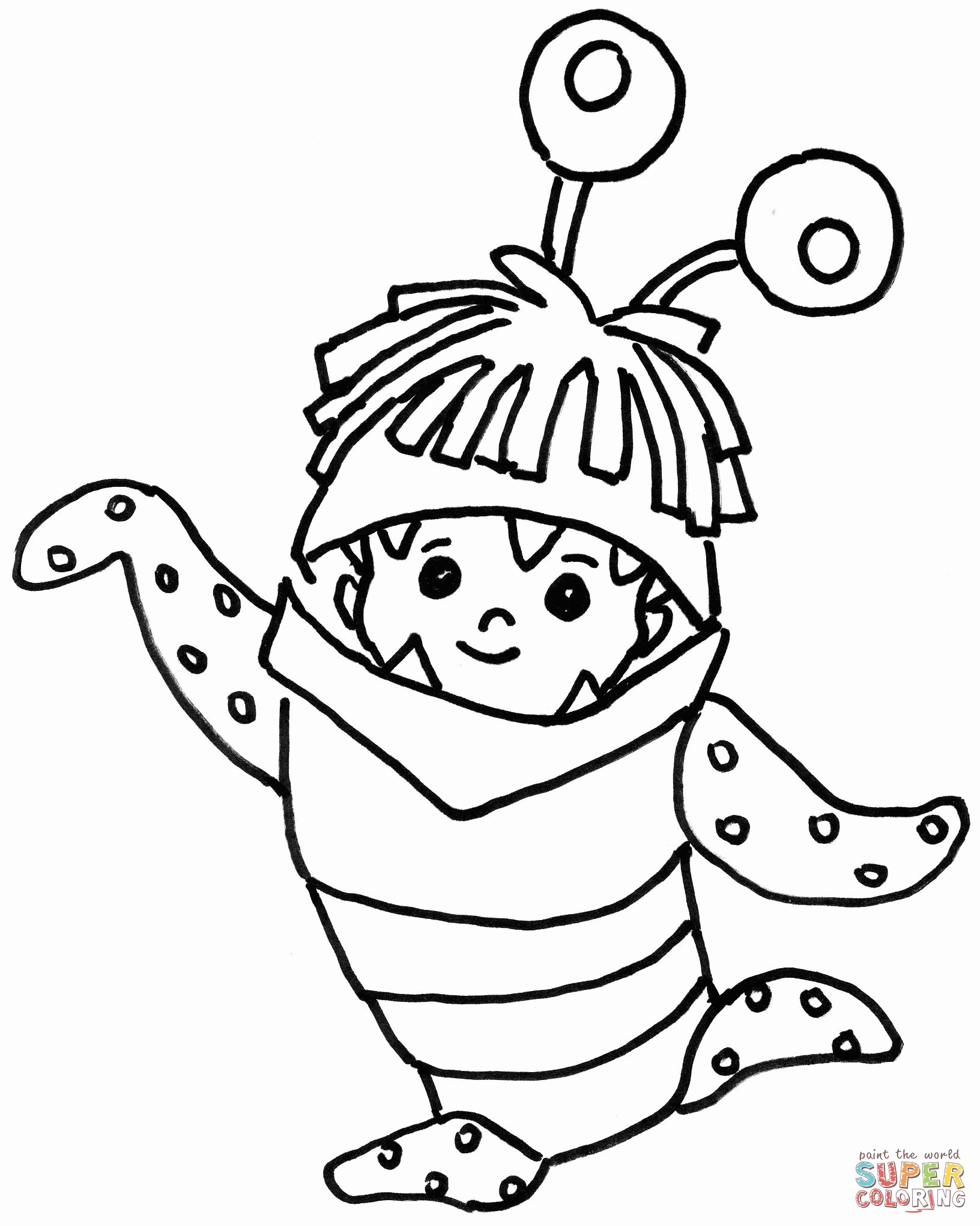 boo monsters inc coloring page - Clip Art Library