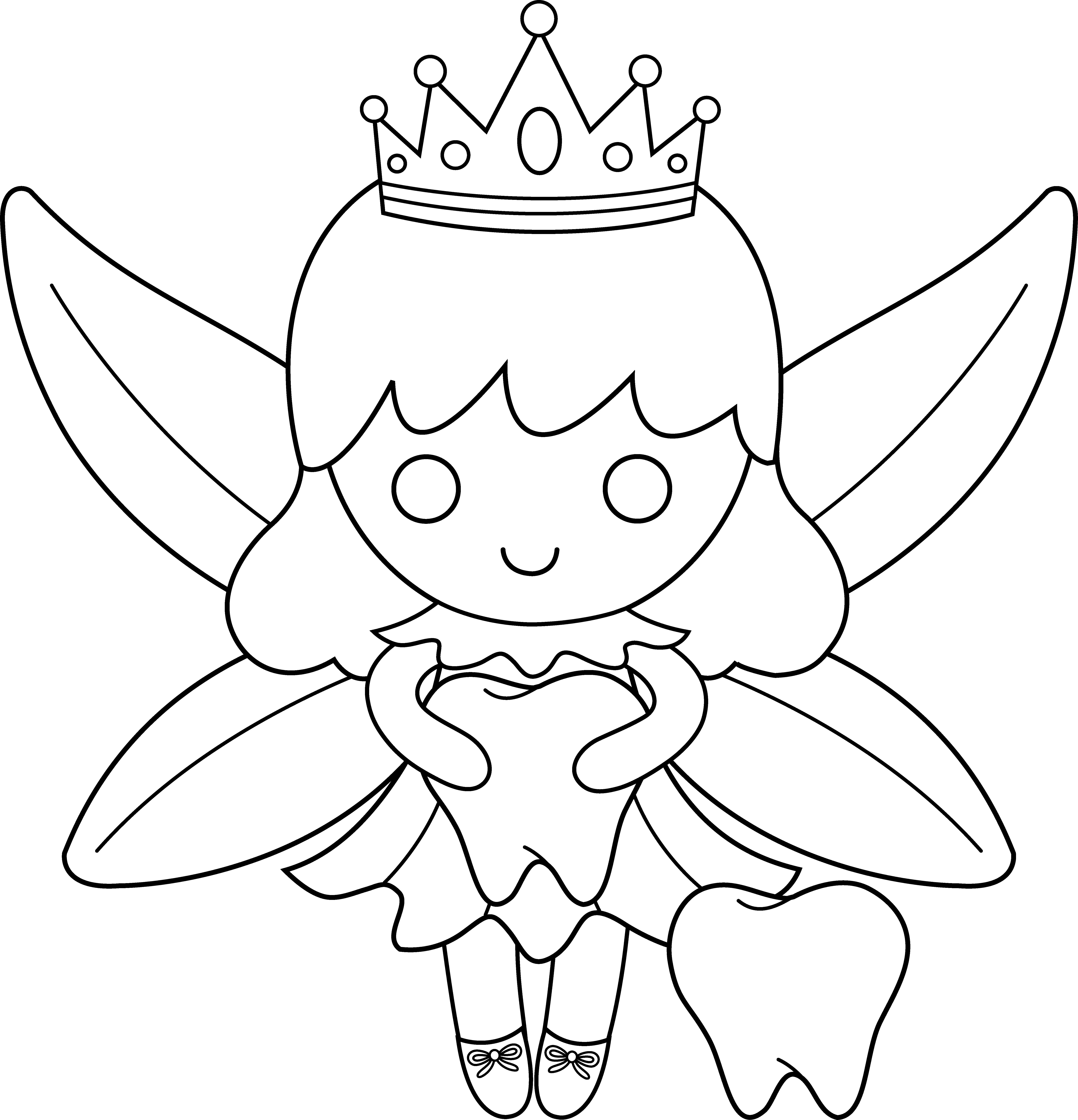 Forest Fairy Dancing Simple Drawing Colouring Page for Kids | MUSE AI