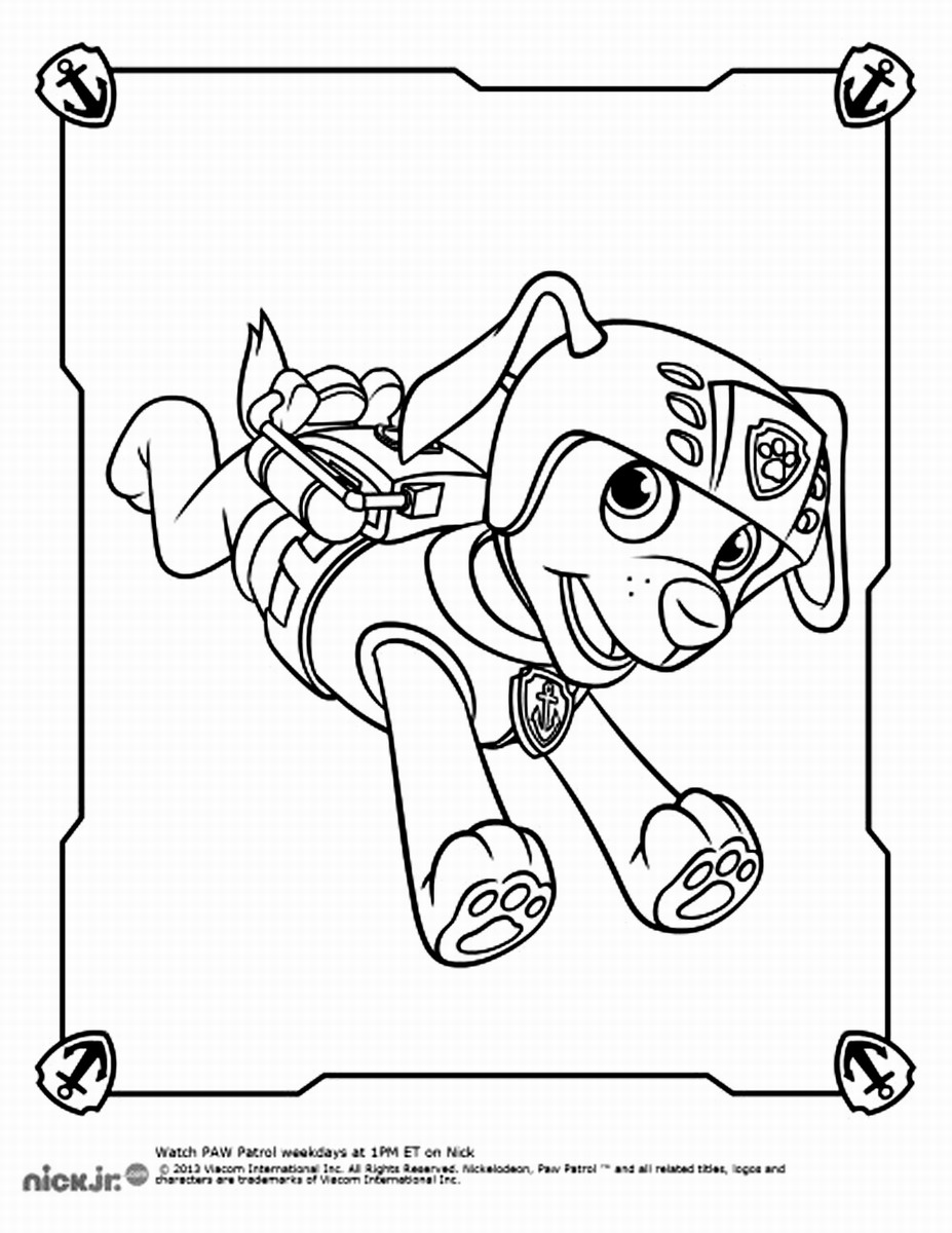 Uitgelezene Skye - Paw Patrol Coloring Pages - Clip Art Library OH-75