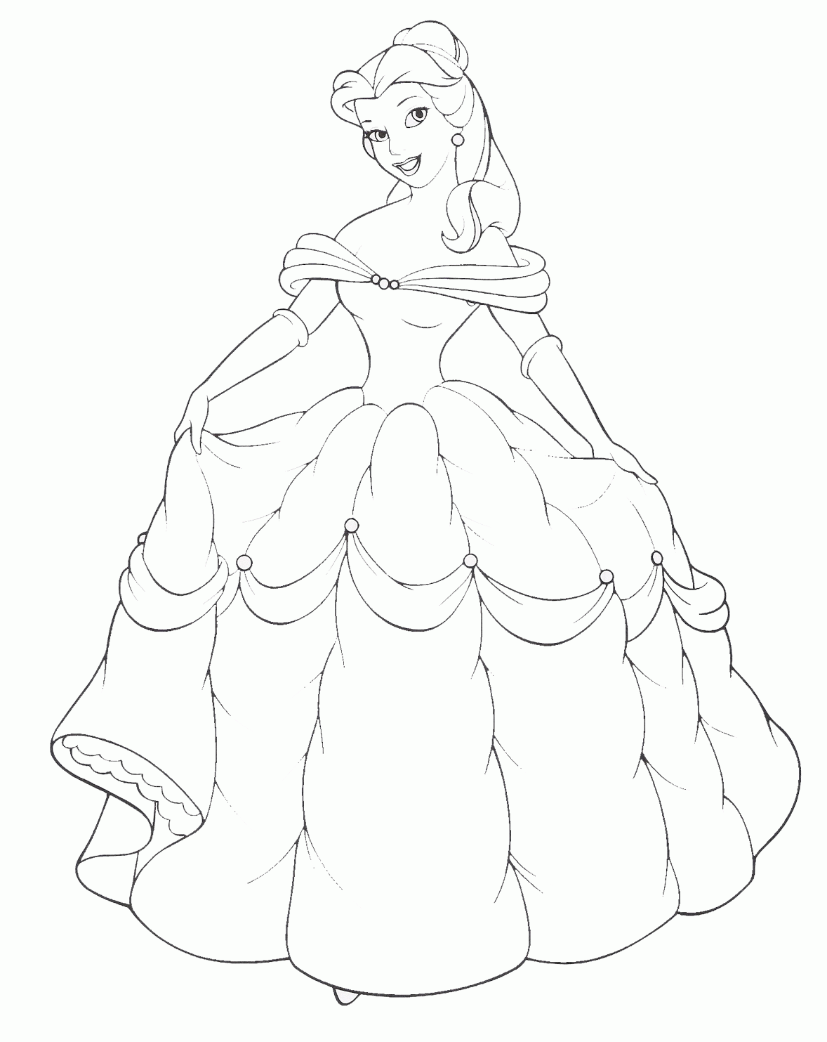 Princess Belle Coloring Pages Free - Free Coloring Sheets | Disney princess  coloring pages, Princess coloring pages, Disney princess colors