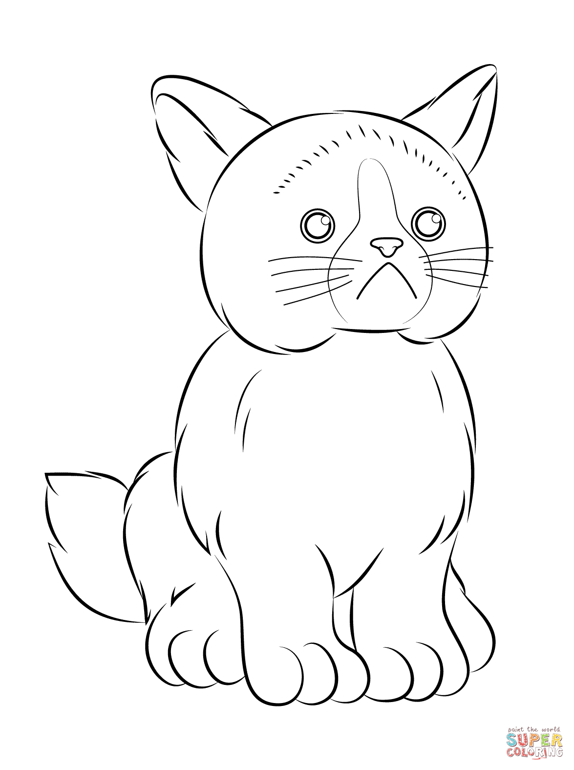 Webkinz Grumpy Cat coloring page