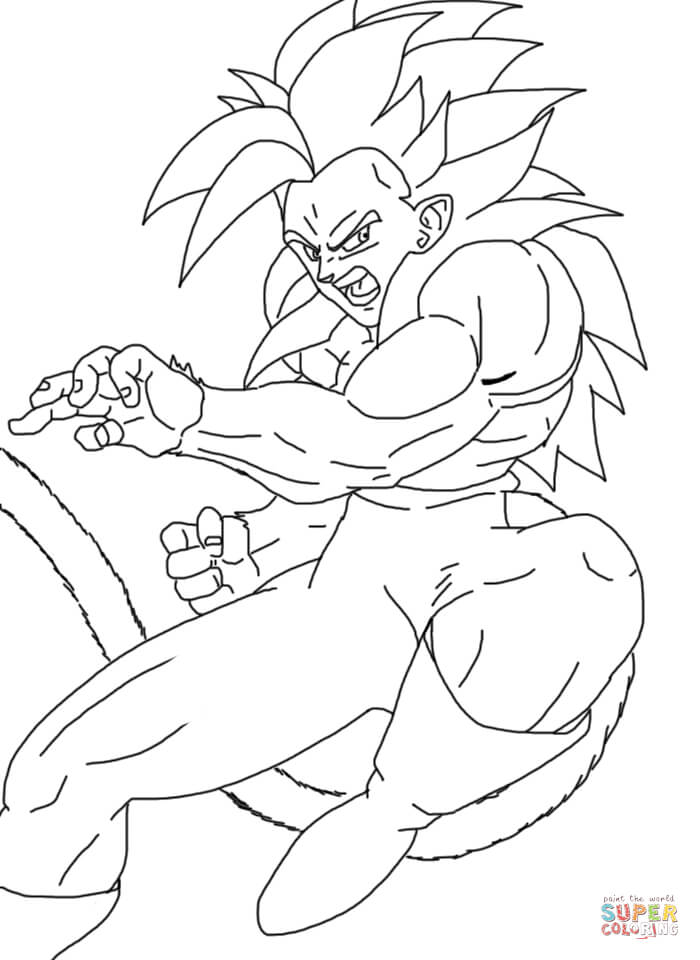 Goku Ssj4 Coloring Pages  Goku desenho, Desenhos swag, Esferas do