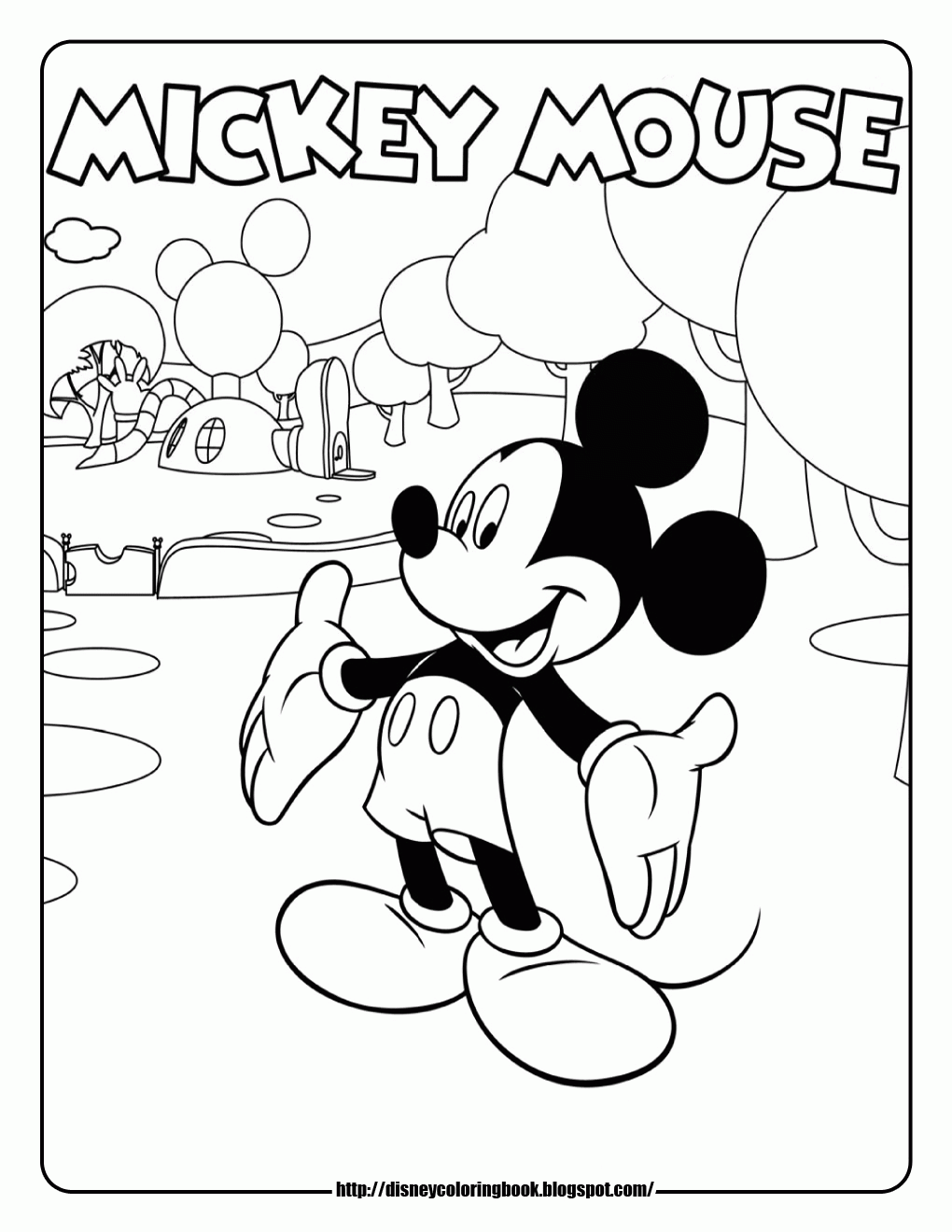 Disney Colouring Pages Mickey Mouse Clip Art Library