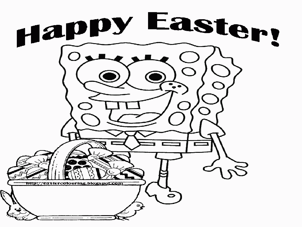 Free Spongebob Easter Coloring Pages, Download Free Spongebob Easter