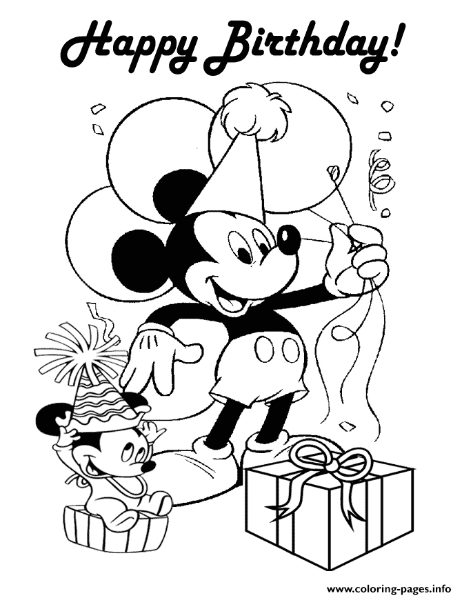 minnie mouse happy 1st birthday coloring pages