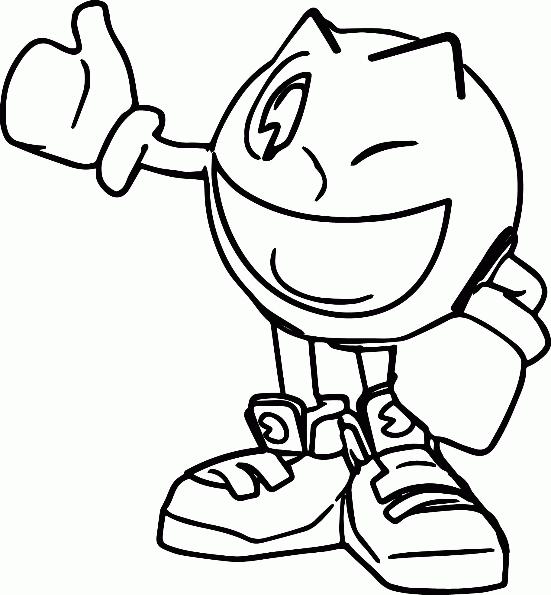 pac man coloring page printable - Clip Art Library