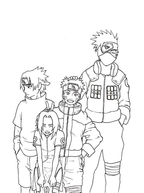 Naruto Anime Coloring pages - print or download for free.