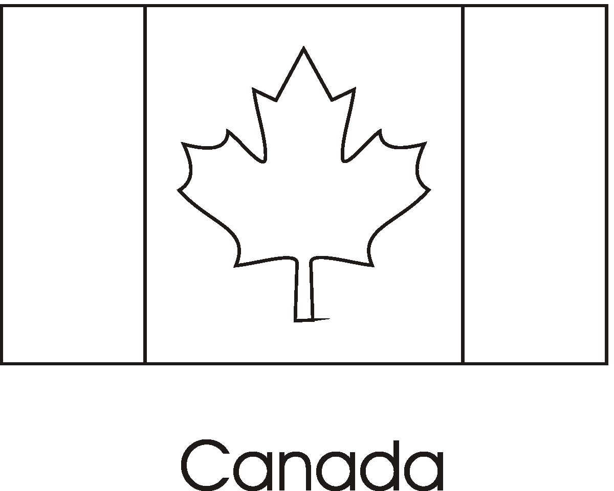 Флаг Канады раскраска для детей