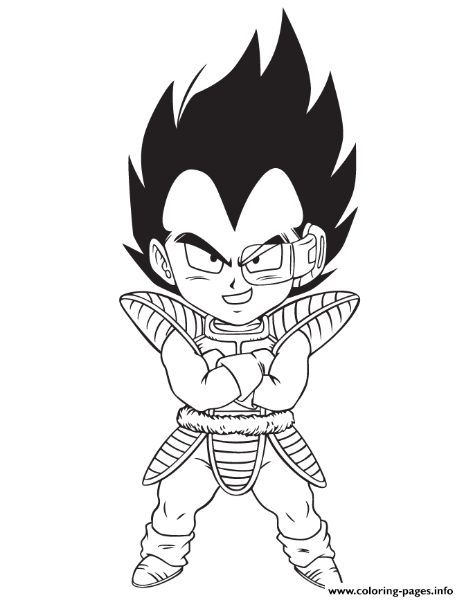 Print dragon ball z vegeta coloring page Coloring pages