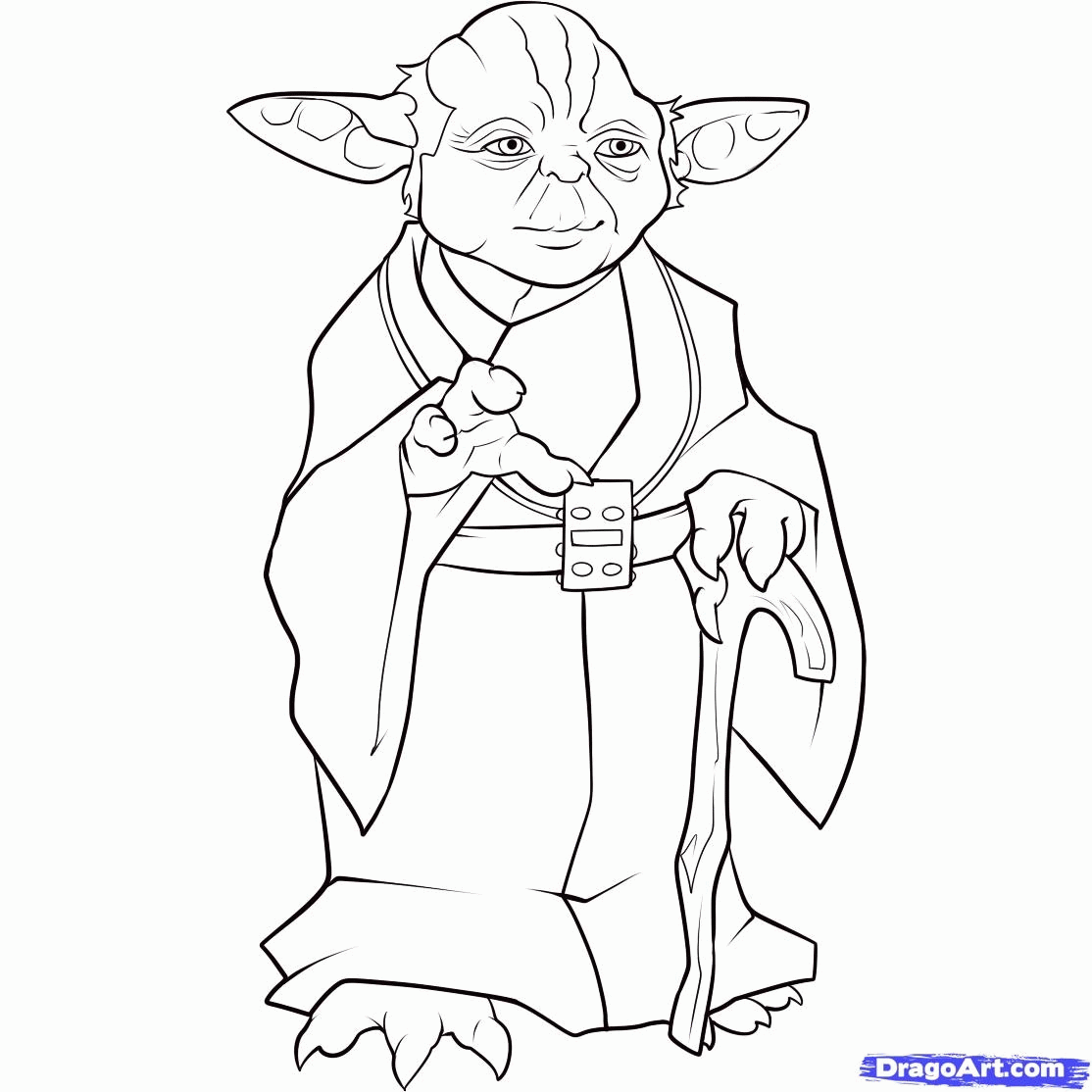 Master Yoda Coloring Page / Simple Yoda Drawing at GetDrawings | Free ...