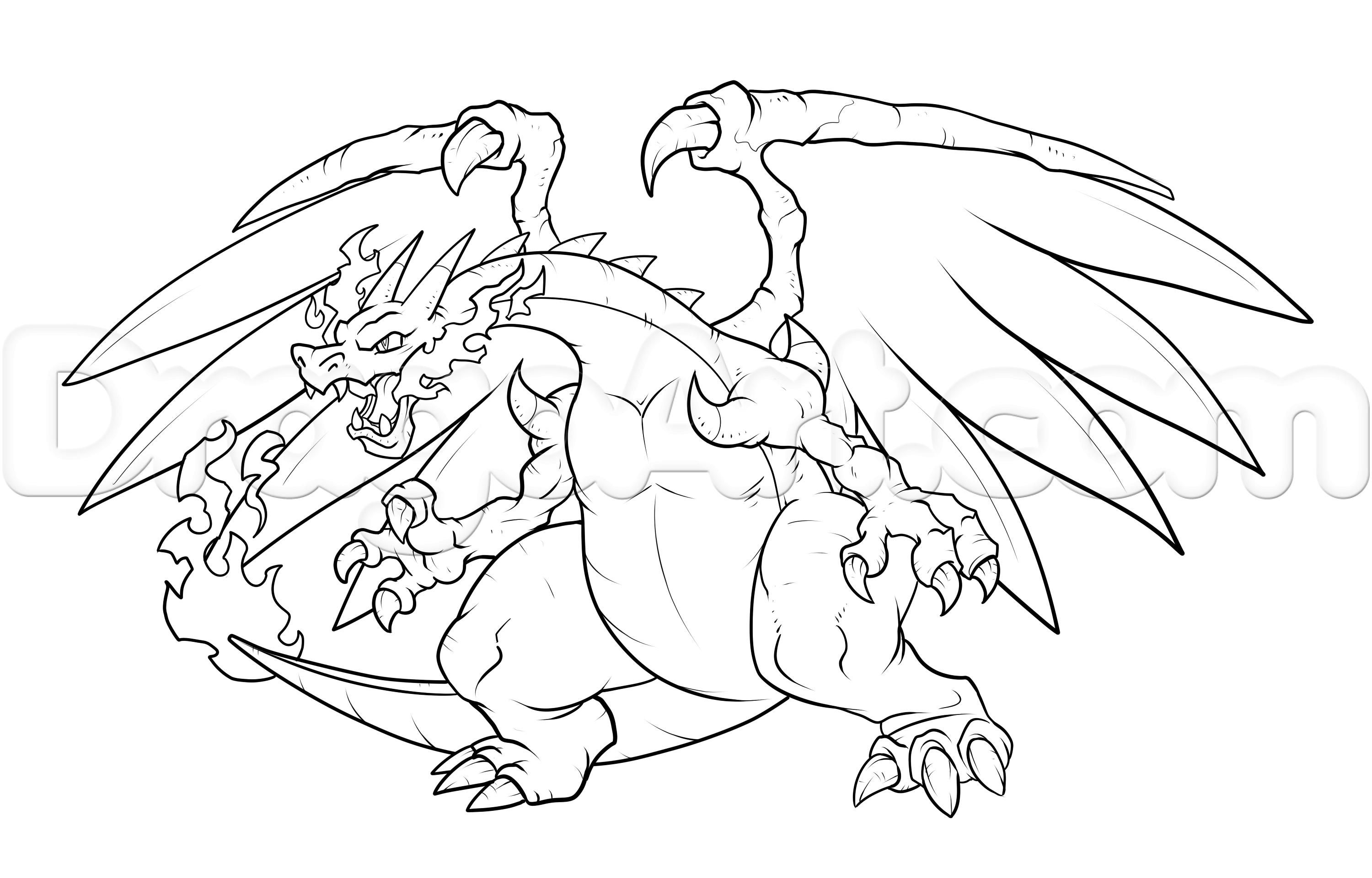 Pokemon Coloring Pages Mega Charizard Ex 