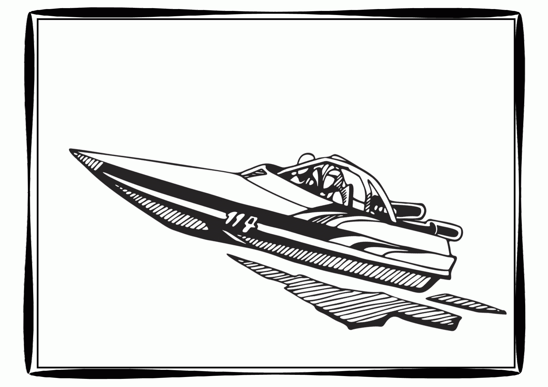 Speedboat coloring page  Free Printable Coloring Pages