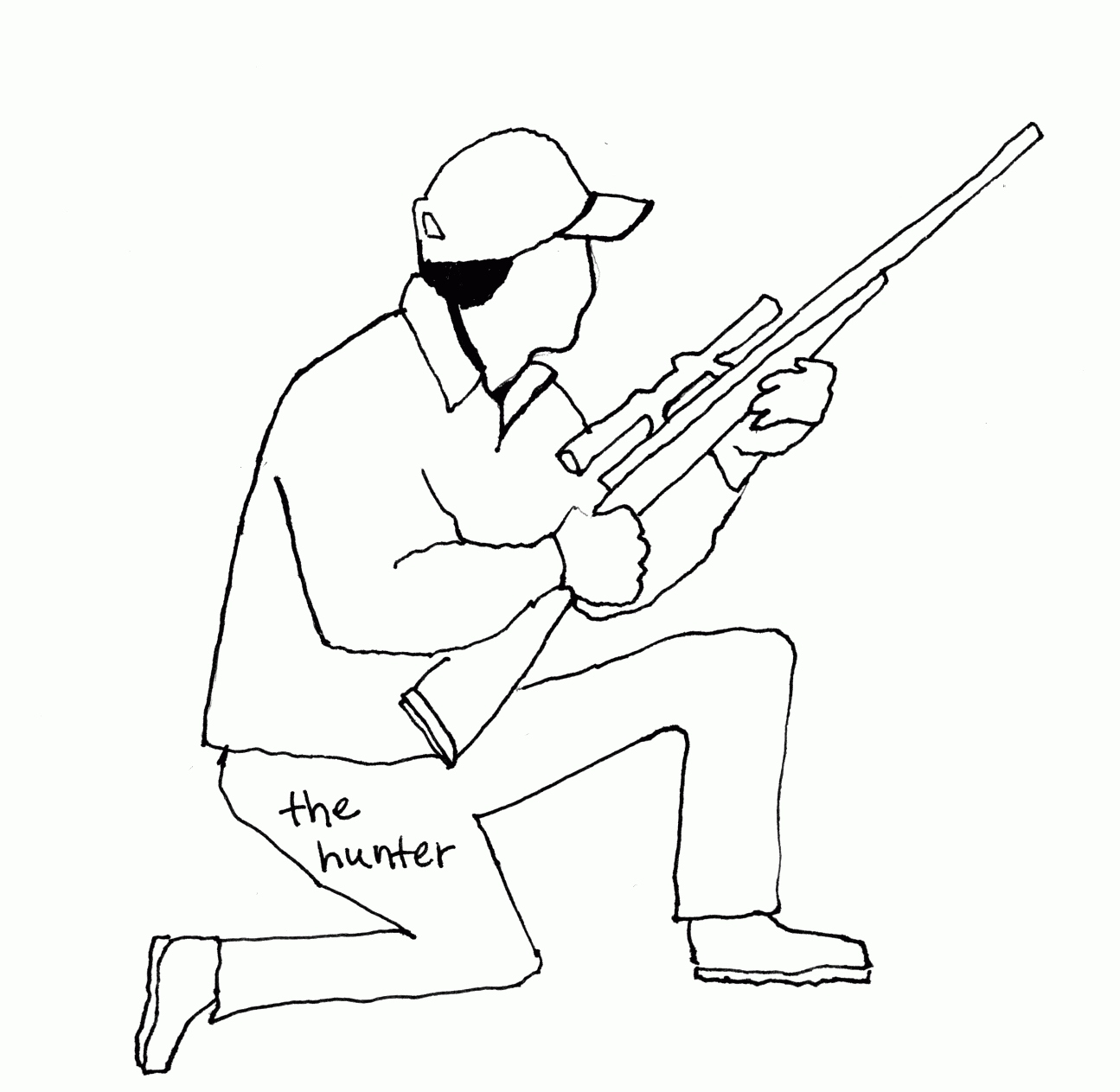 hunting drawings