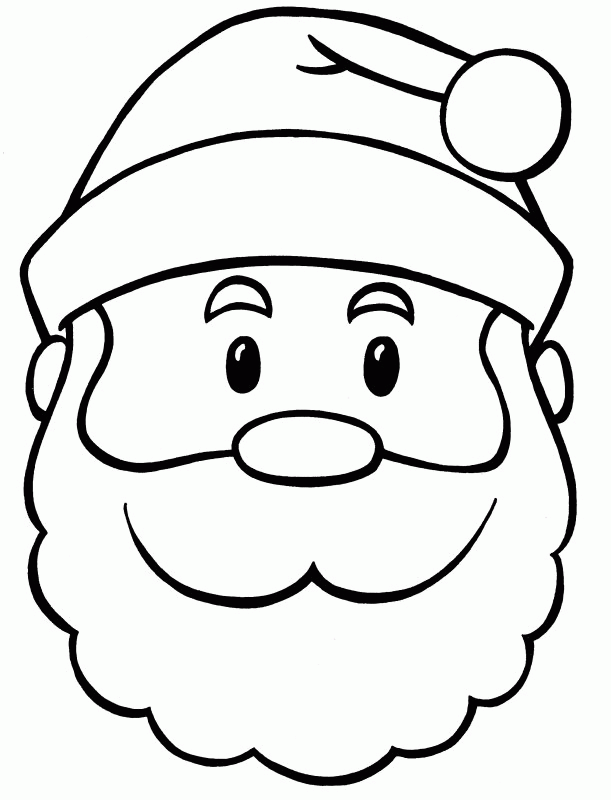 Santa Claus Face Drawing Easy Clip Art Library