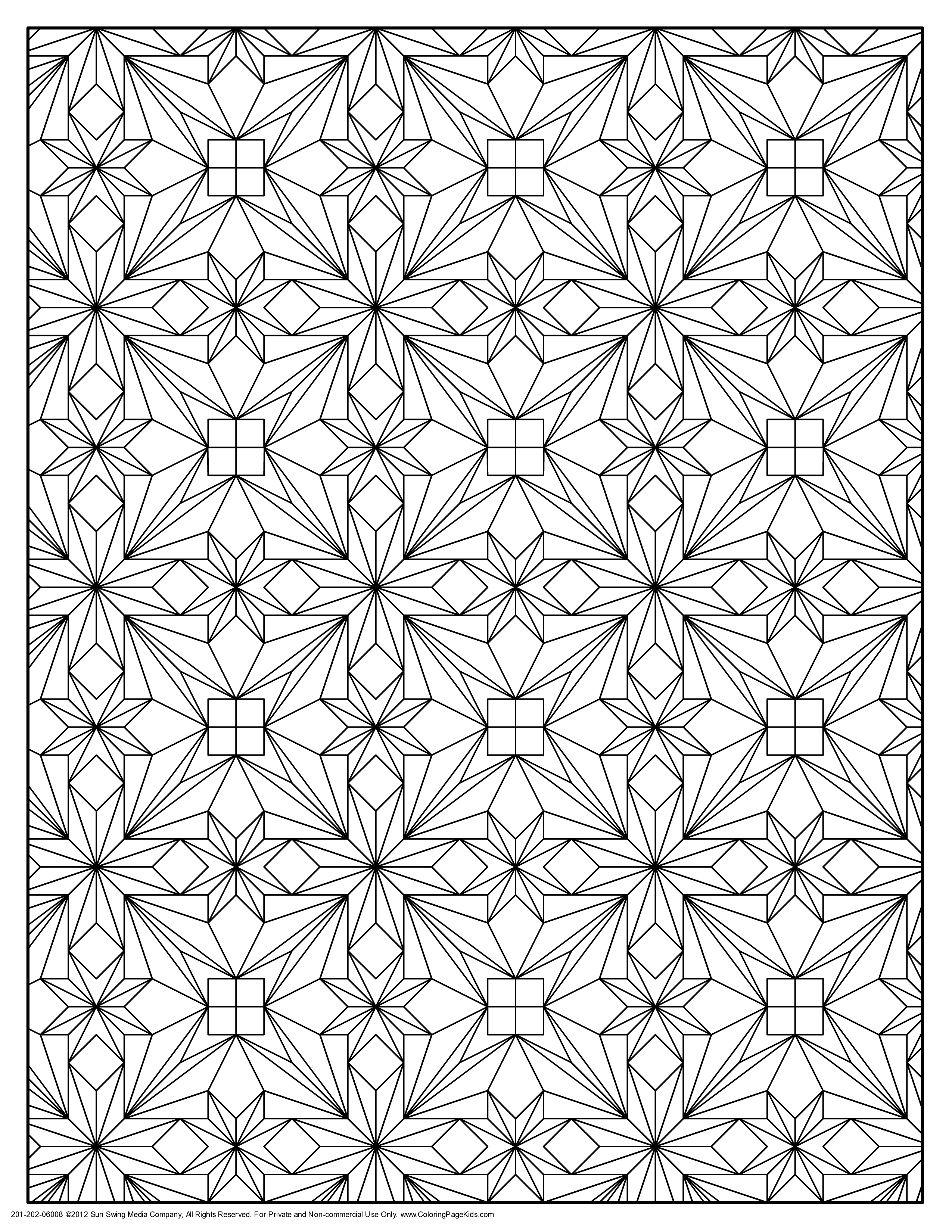 pattern coloring pages for children