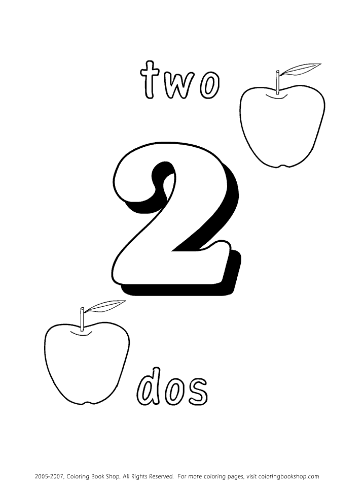 Number 2 Coloring Page Number 2 Coloring Page