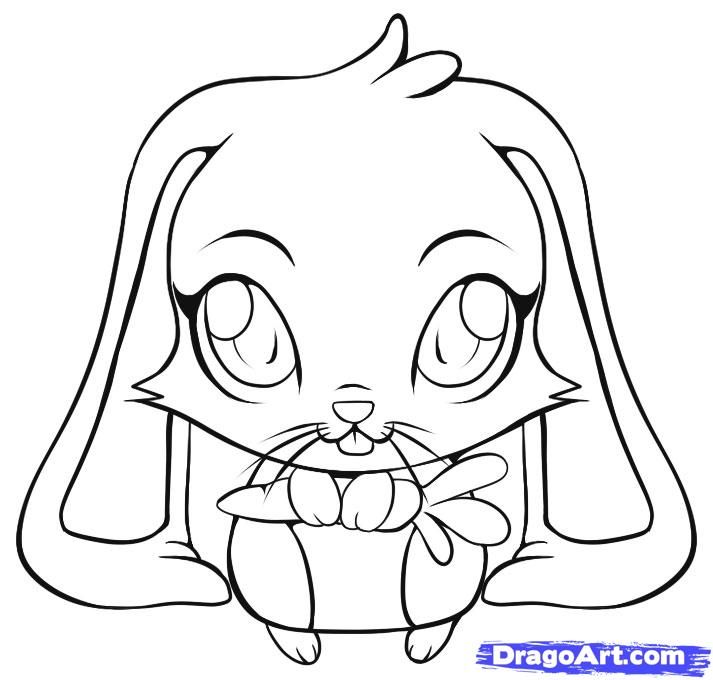 Cute rabbit sketch on Craiyon